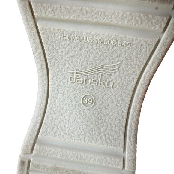 Dansko Rissa Ivory Nappa Casual Heeled Mary Jane Leather Sandals Size 39 8.5 9 - Picture 6 of 8